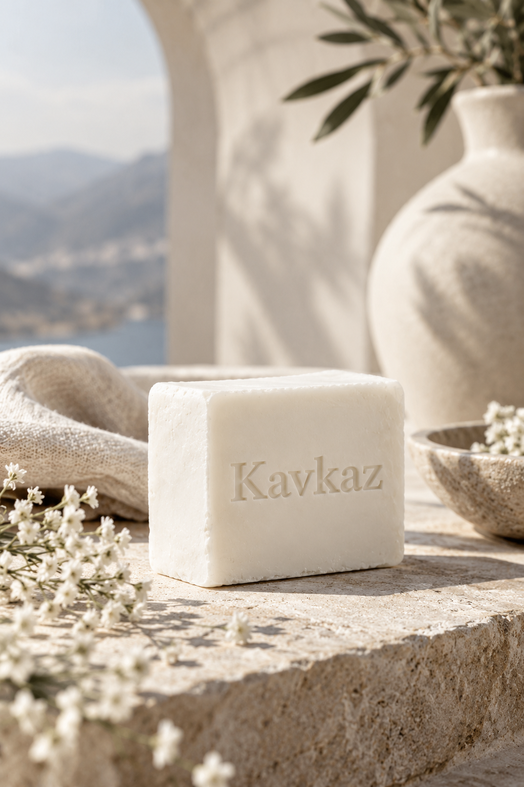 Savon au lait de chèvre Kavkaz Or Blanc, visage et corps