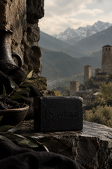 Cure 3 mois shampoing solide anti-chute Kavkaz Or Noir avec brosse de massage